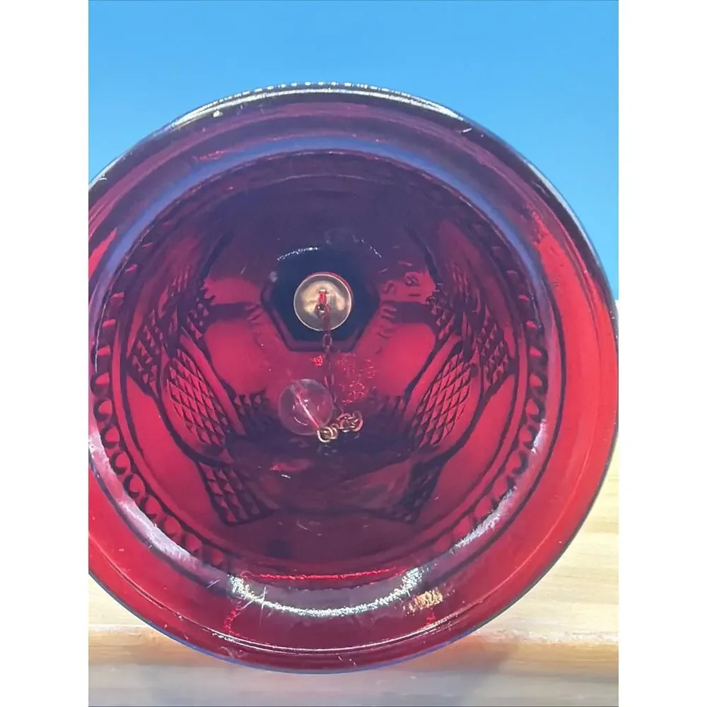Vintage Avon Ruby Red Cape Cod Collection Bell Red MCM